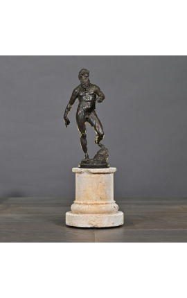Scultura "Ercole" su base in arenaria
