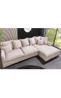 Ecksofa 255 cm CELESTE beige gerollt Samt