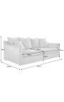 Sofa 3 miesta CELESTE curled béžový velvet