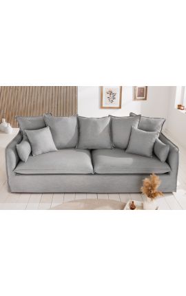 3-Sitzer-Sofa CELESTE graues Leinen