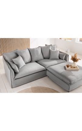 3-Sitzer-Sofa CELESTE graues Leinen