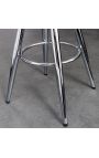 Industrial metal style bar stool chromed, rotating and height-adjustable