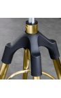 Industriell metallbarstol gull, roterende og justerbar i høgd