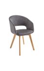 Set van 2 eetstoelen "Madrid" ontwerp in grijze velvet