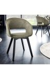 Conjunto de 2 cadeiras de jantar Youkina design em tecido verde