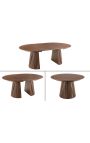 Extendable dining table PARMA 120-160-200 cm dark oak