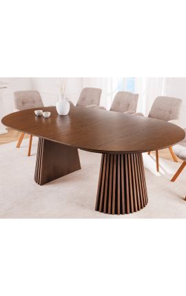 Table de repas extensible PARMA 120-160-200 cm chêne foncé