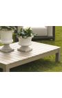 Grande table basse "Nai Harn" de couleur taupe en aluminium