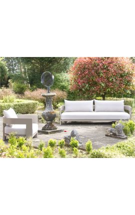 3 vietų sofa &quot;Arūba&quot; raudonas audinio spalva ir raudonas aliuminis
