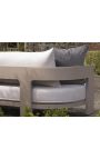 sofa pro 3 osoby "Aruba" bílá barva tkaniny a bílý hliník