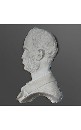 Scultura di un profilo in gesso di un Signore inglese da attaccarsi alla parete &quot;Mio Signore&quot;