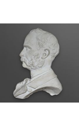 Escultura de um perfil de gesso de um Senhor Inglês para ser anexado à parede "Meu Senhor"