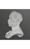 Scultura di un profilo in gesso di un Signore inglese da attaccarsi alla parete Mio Signore