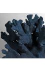 Coral Stylophora Pistillata blau muntat sobre base de fusta - Model 2