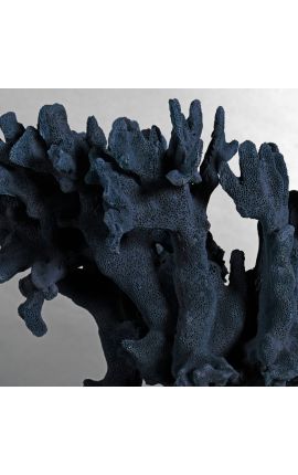 Коралл Stylophora Pistillata синий на деревянной основе - Модель 3
