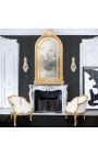 Très grand miroir baroque doré de style Napoléon III