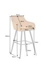 Ensemble de 2 chaises de bar "Sienna" design en velours jaune moutarde