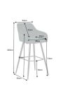 Set van 2 barstoelen "Sienna" ontwerp in smaragdgroen fluweel
