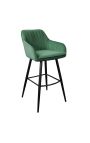 Set van 2 barstoelen "Sienna" ontwerp in smaragdgroen fluweel