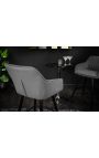 Set de 2 cadires de bar "Sienna" disseny en vellut gris