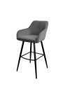 Set de 2 cadires de bar "Sienna" disseny en vellut gris