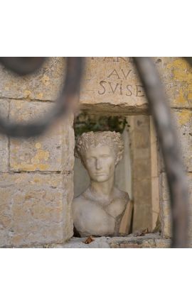 Πολυτελές γλυπτό προτομής του εστεμμένου Αυγούστου