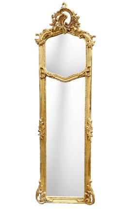 Espelho psique estilo Luís XVI com dois espelhos