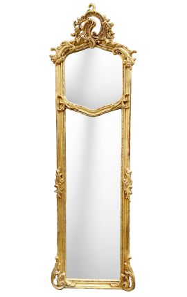 Louis XV Espejo psique estilo Rocaille con dos espejos