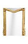 Miroir psyché de style Louis XVI doré avec deux miroirs