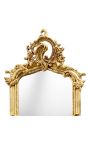 Miroir psyché de style Louis XVI doré avec deux miroirs