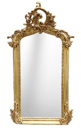 Espelho retangular estilo Luís XVI - 102 cm x 53 cm