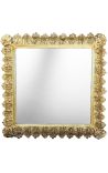 Baroque Square tükör az arany fa acanthus levelekkel - 66 cm x 66 cm - 1