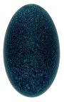 Vajcia Emu na drevenom čiernom baluster stojane