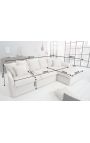 Sofa u kutu 255 cm CELESTE sivi ukrivljeni baršun