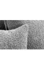 Ecksofa 255 cm CELESTE grau gerollt Samt