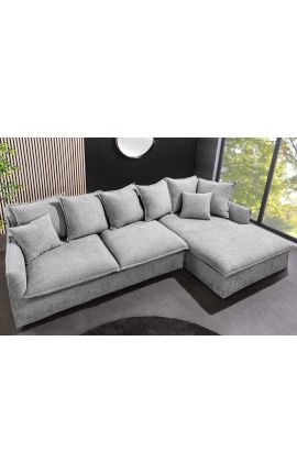 Sofa w kącie 255 cm CELESTE szary belut kręcony
