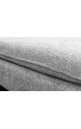 Banc quadrat gran 100 cm CELESTE en vellut corbat gris