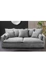 Sofa 3 lugares CELESTE curled gris terciopelo