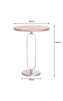 Zijde tafel BENI metalen kleur messing en mango boom hout top