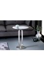 Table d'appoint BENI métal couleur argenté