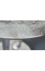 Seitentisch BENI in Metall silber Farbe