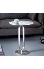 Table d'appoint BENI métal couleur argenté