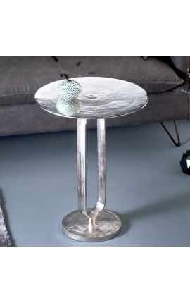 Masuta laterala BENI in metal de culoare argintie