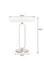 Zijde tafel BENI metalen kleur messing en mango boom hout top