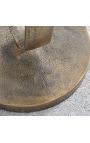 Sidebord BENI metallfarge messing og mango tre tre topp