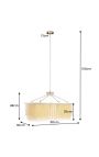 ANNI zeitgenössischer Kronleuchter von 80 cm lange metall gold farbe
