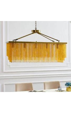 ANNI nykyaikainen kattokruunu 80 cm pitkä metallinen kulta
