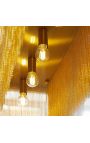 ANNI lampadario contemporaneo di 80 cm colore oro lungo metallo