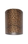 Abat-jour ovale velours imprimé léopard 60 cm