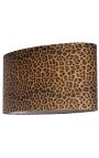Owalna aksamitna lampka z wzorem leopardowym 60 cm